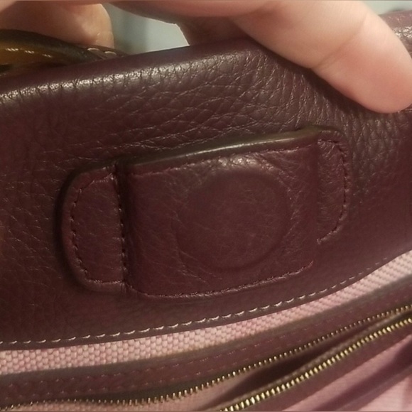 Dooney and Bourke Butter Soft Pebbled leather Tote/Satchel Deep Bordeaux Tote - Picture 2 of 16